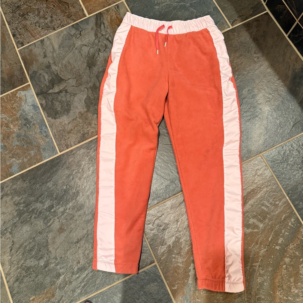 Nike Kids Coral Joggers with Pink Stripes